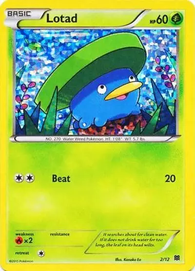 Lotad 2/12 McDonald's Collection 2015 Pokemon card