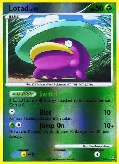 Lotad SH4/127 Platinum Pokemon card
