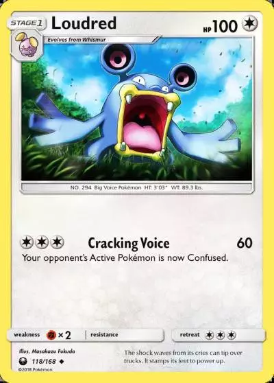 Loudred 118/168 Celestial Storm Pokemon card