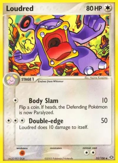 Loudred 35/106 Emerald Pokemon card