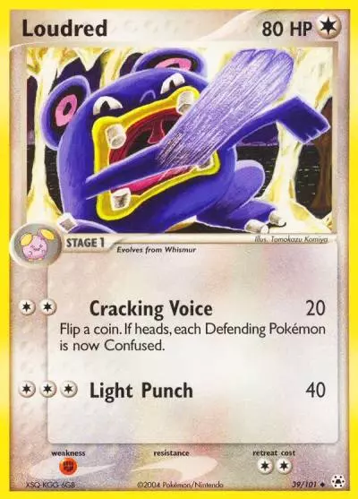 Loudred 39/101 Hidden Legends Pokemon card