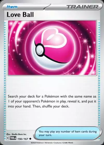 Love Ball 156/167 Twilight Masquerade Pokemon card