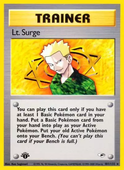 Lt. Surge 101/132 Gym Heroes Pokemon card