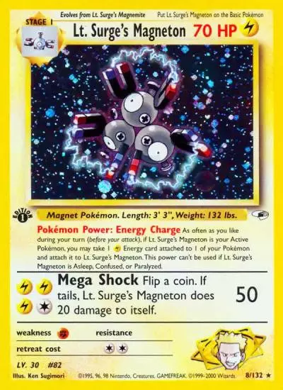 Lt. Surge's Magneton 8/132 Gym Heroes Pokemon card