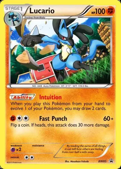 Lucario BW85/101 BW Black Star Promos Pokemon card