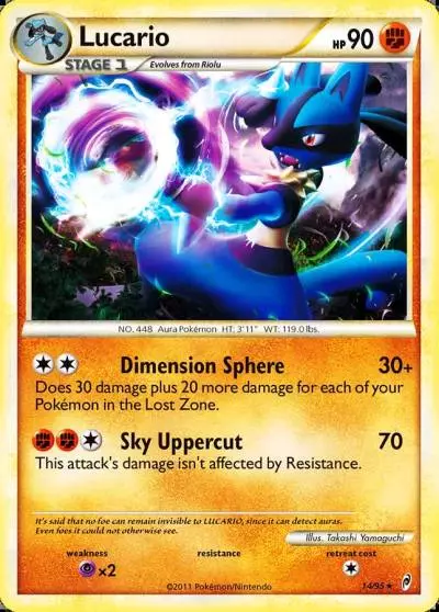 Lucario 14/95 Call of Legends Pokemon card