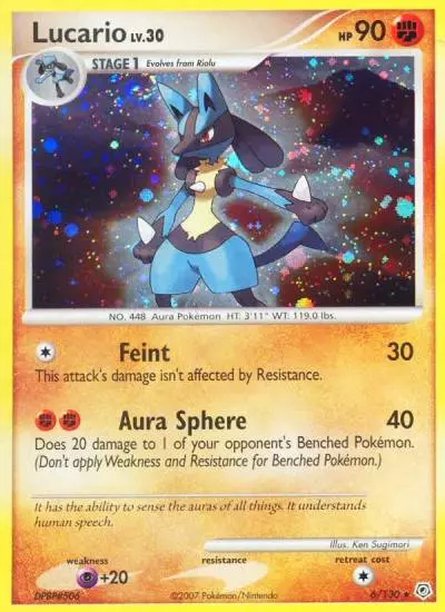 Lucario 6/130 Diamond & Pearl Pokemon card