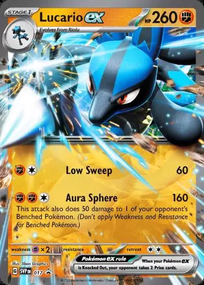 Lucario ex 17/165 Scarlet & Violet Black Star Promos Pokemon card