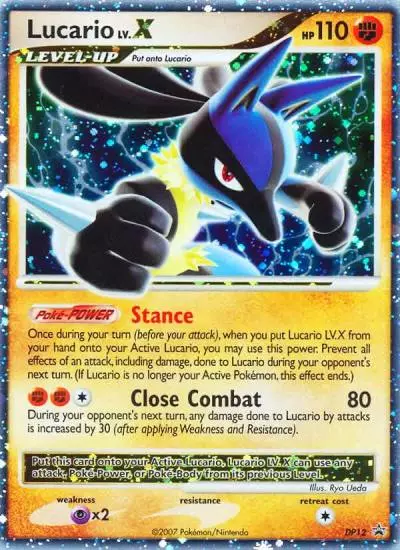 Lucario LV.X DP12/56 DP Black Star Promos Pokemon card