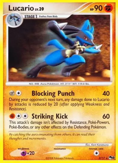 Lucario 2/17 POP Series 8 Pokemon card