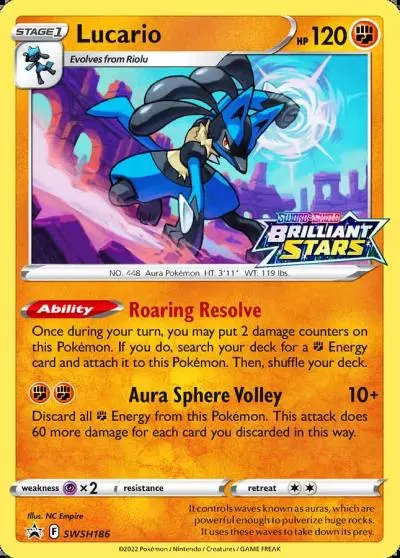 Lucario SWSH186/307 SWSH Black Star Promos Pokemon card
