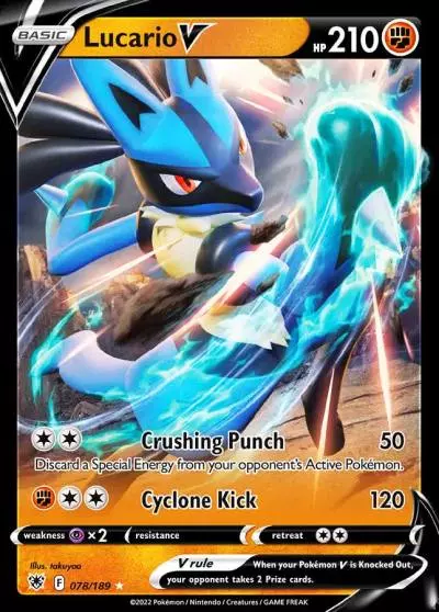 Lucario V 78/189 Astral Radiance Pokemon card