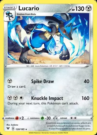 Lucario 120/185 Vivid Voltage Pokemon card