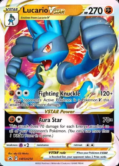 Lucario VSTAR SWSH214/307 SWSH Black Star Promos Pokemon card