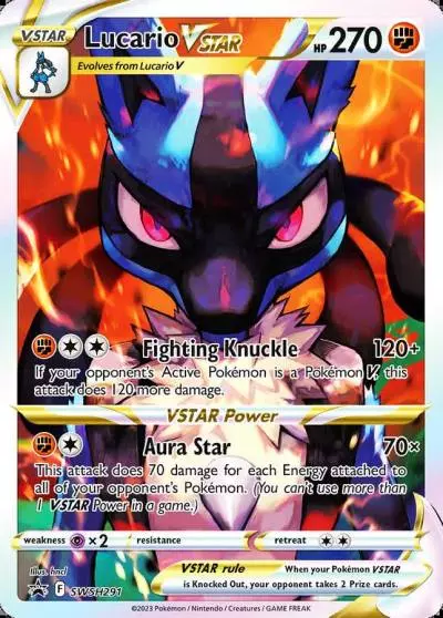Lucario VSTAR SWSH291/307 SWSH Black Star Promos Pokemon card