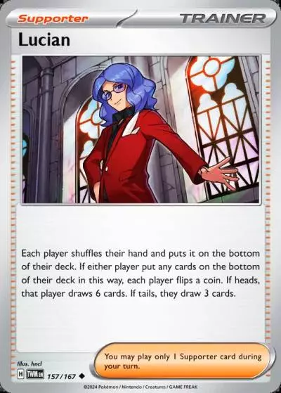 Lucian 157/167 Twilight Masquerade Pokemon card