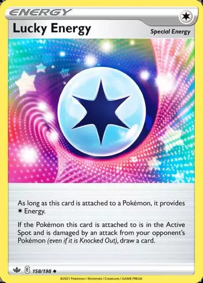 Lucky Energy 158/198 Chilling Reign Pokemon card