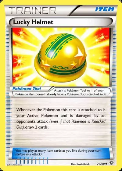 Lucky Helmet 77/98 Ancient Origins Pokemon card