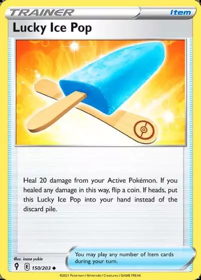 Lucky Ice Pop 150/203 Evolving Skies Pokemon card