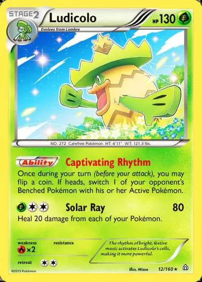 Ludicolo 12/160 Primal Clash Pokemon card