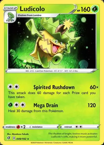 Ludicolo 9/192 Rebel Clash Pokemon card