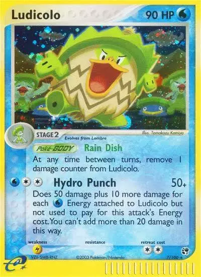 Ludicolo 7/100 Sandstorm Pokemon card