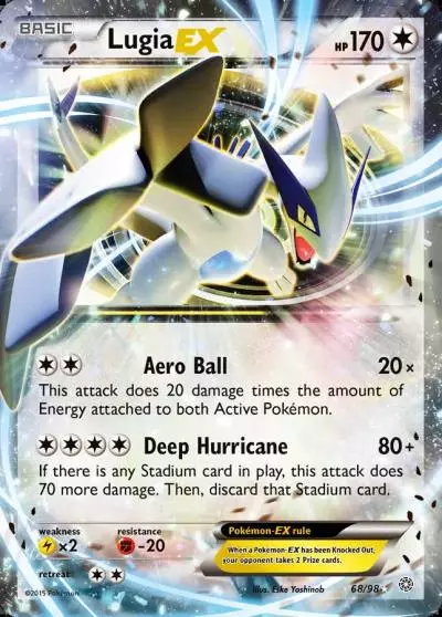Lugia-EX 68/98 Ancient Origins Pokemon card