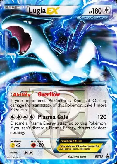 Lugia-EX BW83/101 BW Black Star Promos Pokemon card
