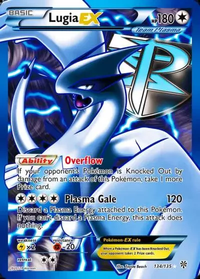 Lugia-EX 134/135 Plasma Storm Pokemon card