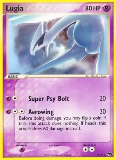 Lugia 2/17 POP Series 5 Pokemon card