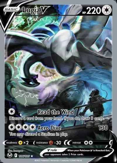 Lugia V 186/195 Silver Tempest Pokemon card