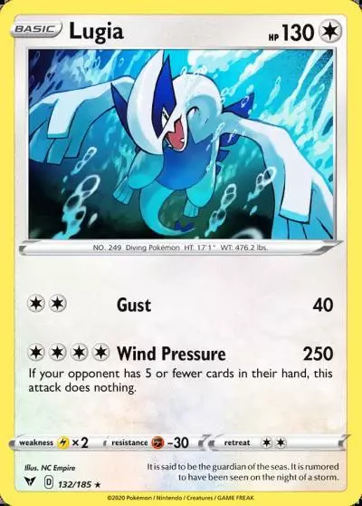 Lugia 132/185 Vivid Voltage Pokemon card
