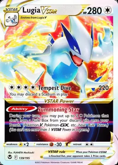 Lugia VSTAR 139/195 Silver Tempest Pokemon card