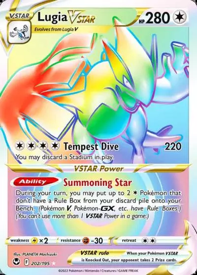 Lugia VSTAR 202/195 Silver Tempest Pokemon card