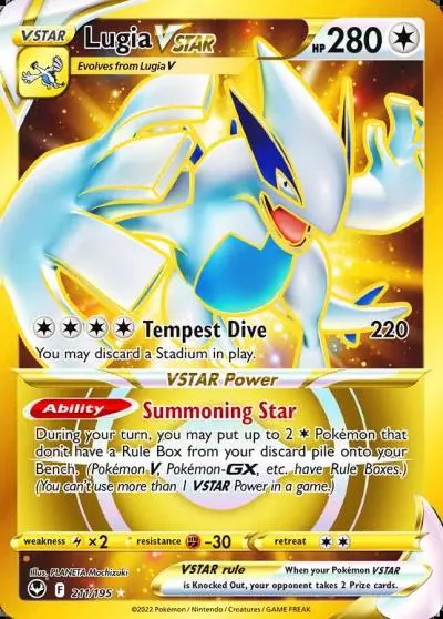 Lugia VSTAR 211/195 Silver Tempest Pokemon card