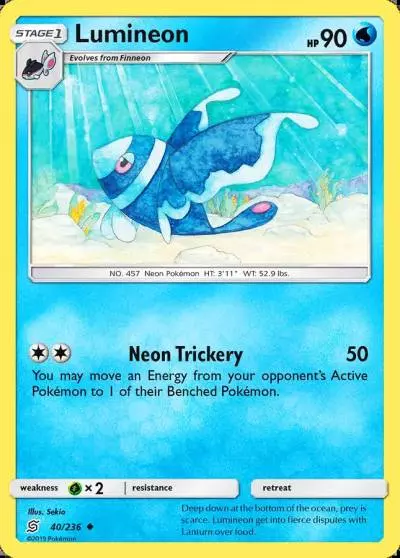 Lumineon 40/236 Unified Minds Pokemon card