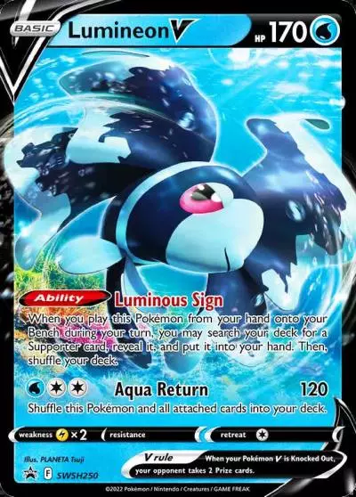 Lumineon V SWSH250/307 SWSH Black Star Promos Pokemon card