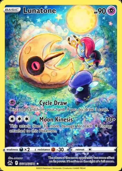 Lunatone GG11/70 Crown Zenith Galarian Gallery Pokemon card
