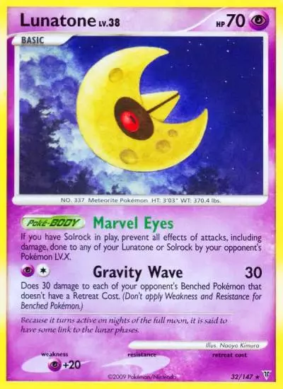 Lunatone 32/147 Supreme Victors Pokemon card