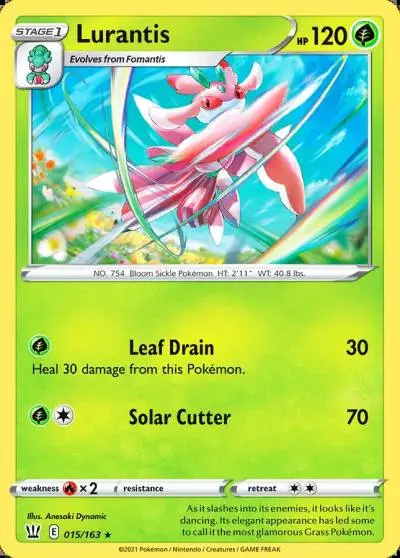 Lurantis 15/163 Battle Styles Pokemon card