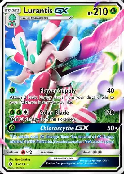 Lurantis-GX 15/149 Sun & Moon Pokemon card