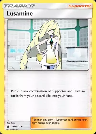 Lusamine 96/111 Crimson Invasion Pokemon card