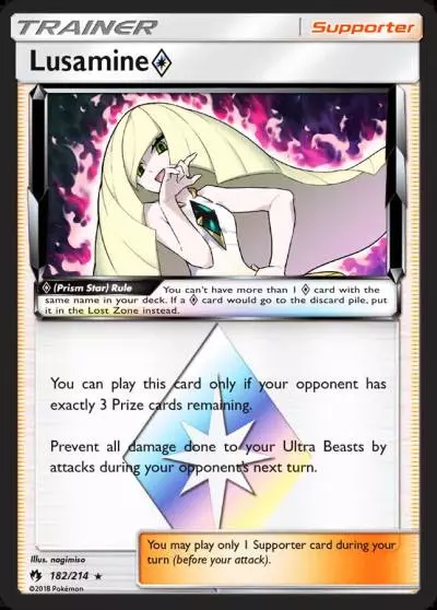 Lusamine ◇ 182/214 Lost Thunder Pokemon card