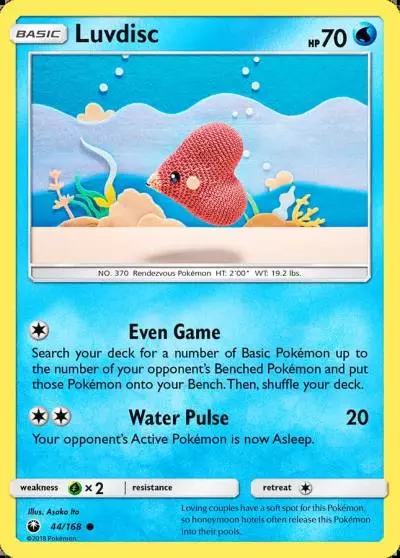 Luvdisc 44/168 Celestial Storm Pokemon card
