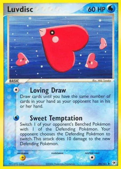 Luvdisc 40/101 Hidden Legends Pokemon card