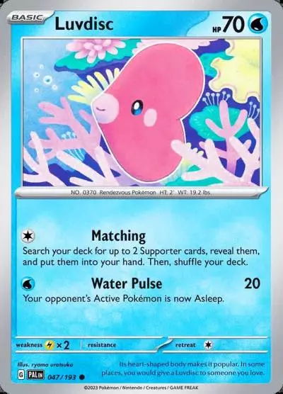 Luvdisc 47/193 Paldea Evolved Pokemon card