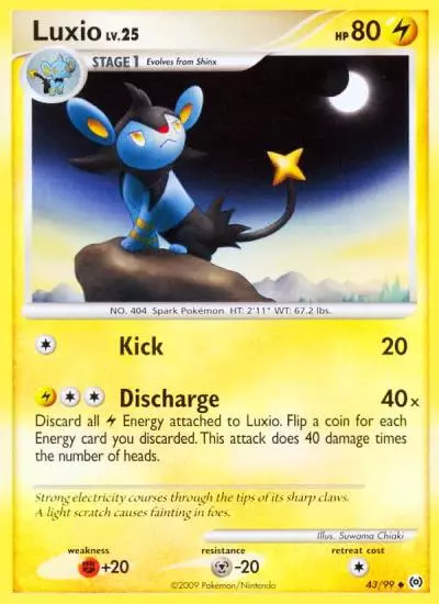 Luxio 43/99 Arceus Pokemon card