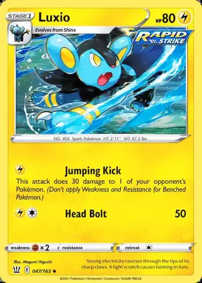 Luxio 47/163 Battle Styles Pokemon card
