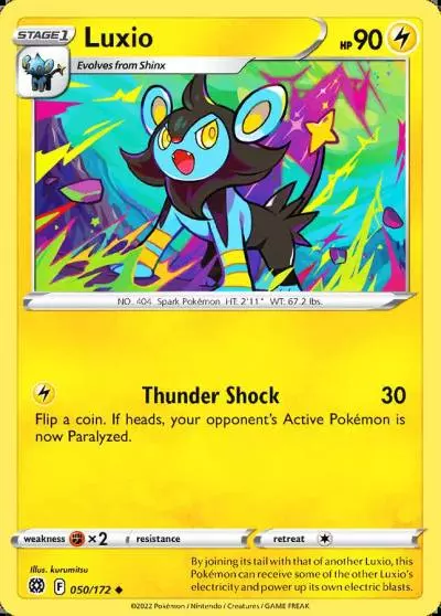 Luxio 50/172 Brilliant Stars Pokemon card