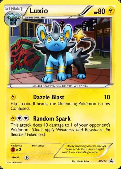 Luxio BW34/101 BW Black Star Promos Pokemon card
